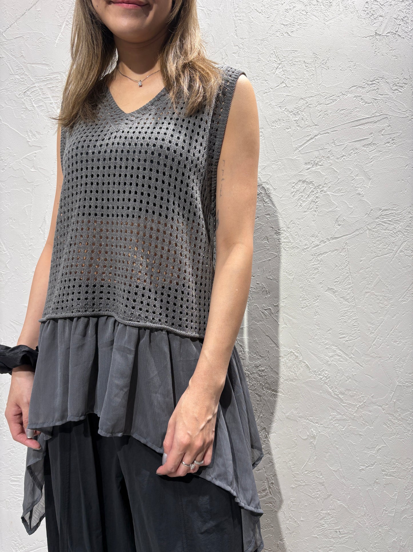 Emboridery Lace Vest Top