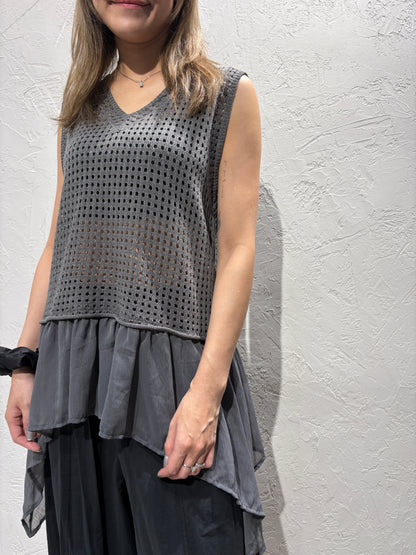 Emboridery Lace Vest Top