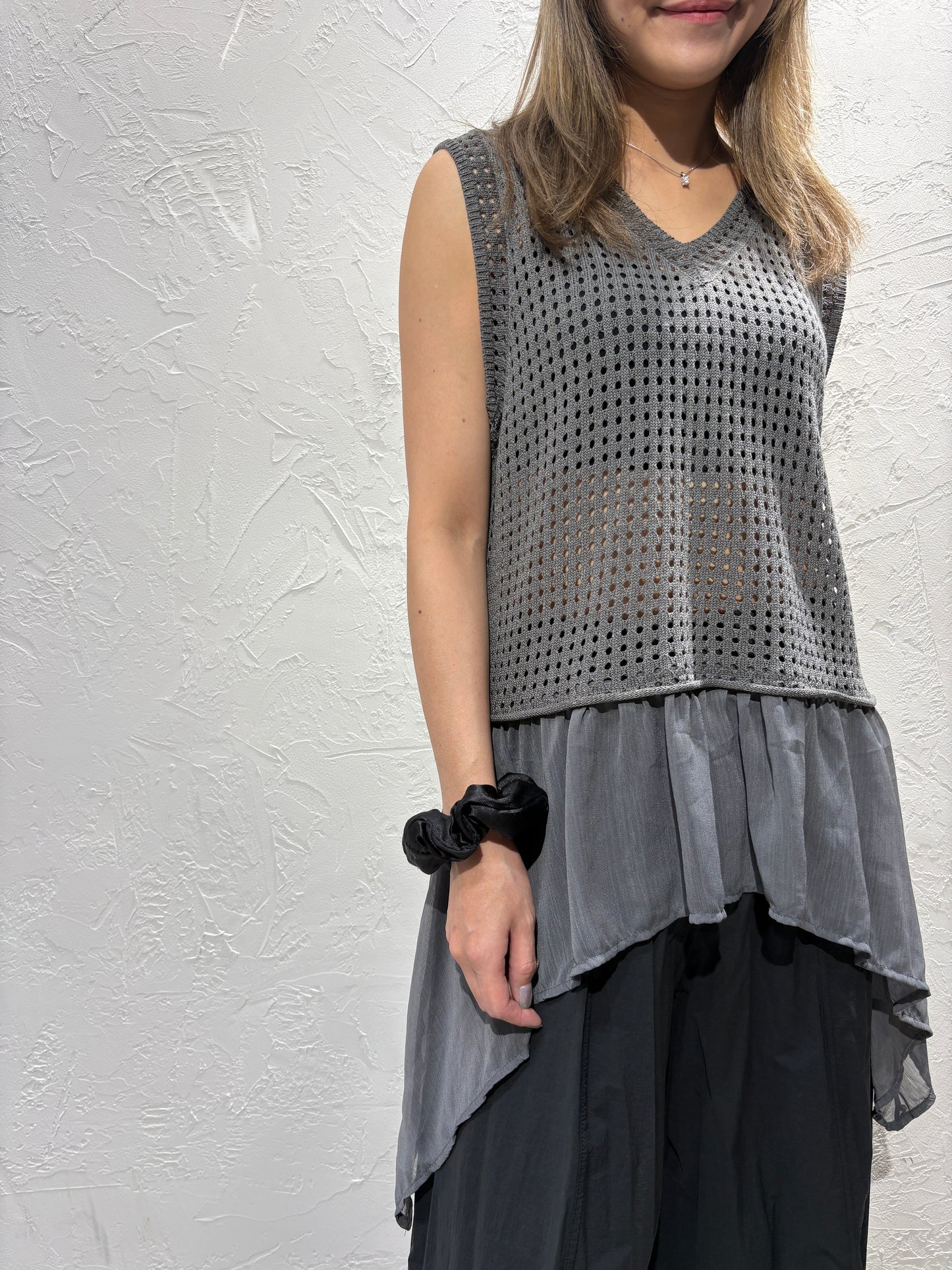 Emboridery Lace Vest Top