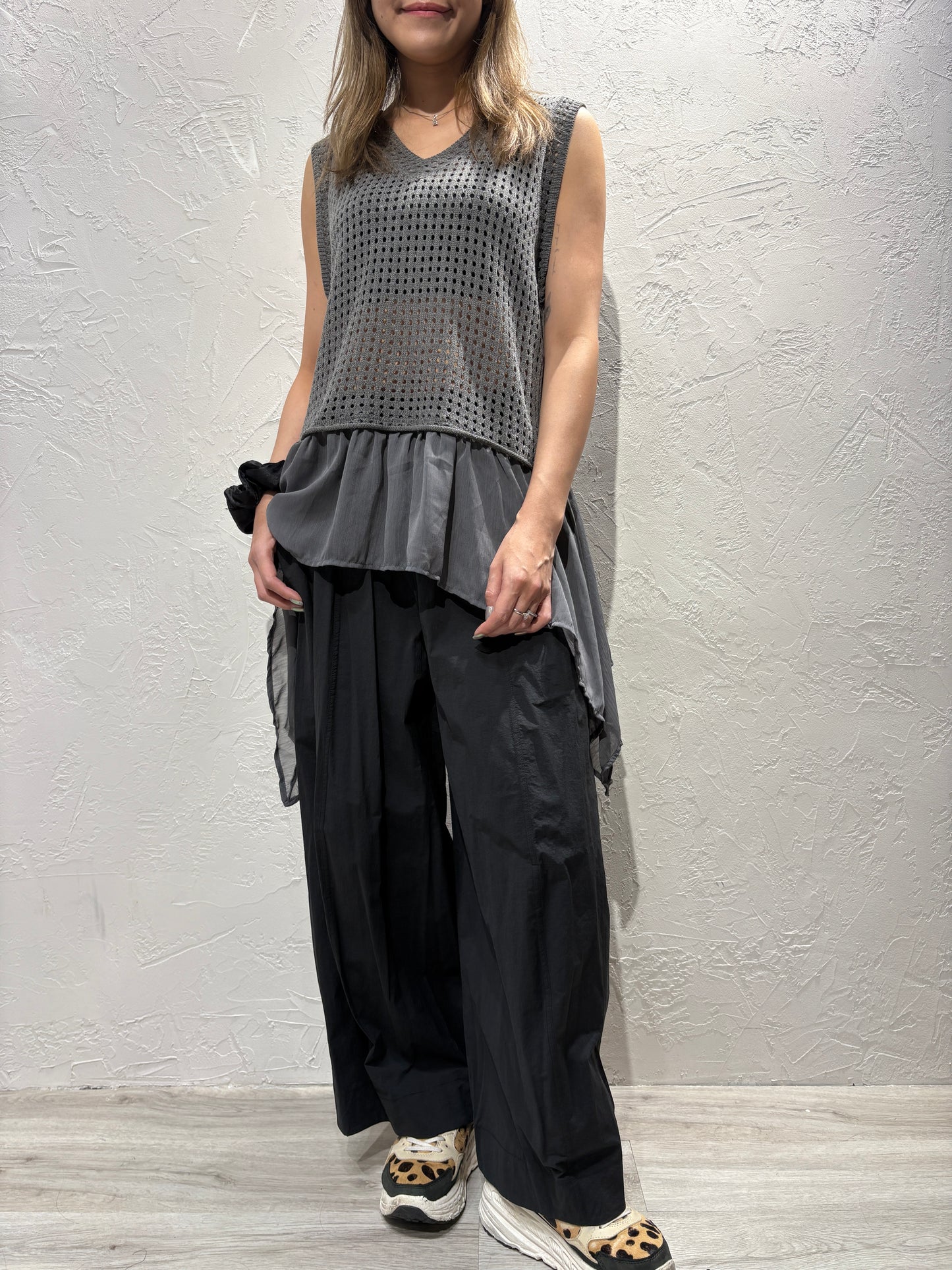 Emboridery Lace Vest Top