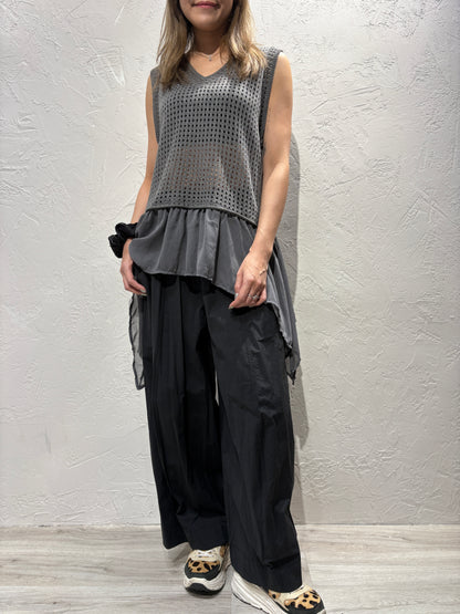 Emboridery Lace Vest Top