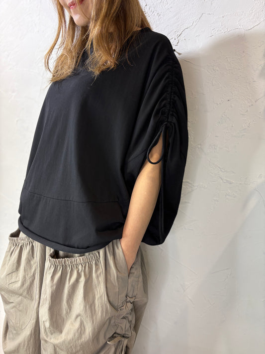 Ribbon Bat Sleeves Top