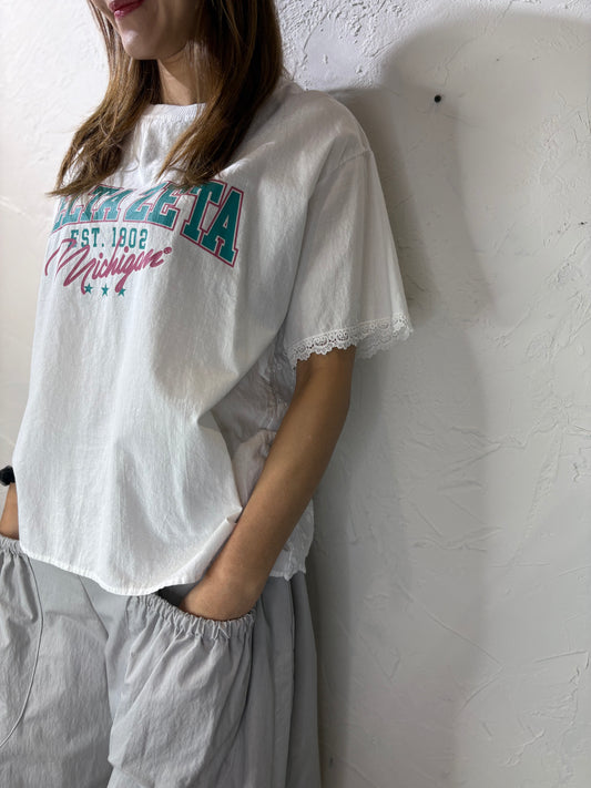 Embroidery Print Top