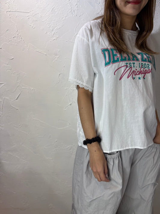 Embroidery Print Top