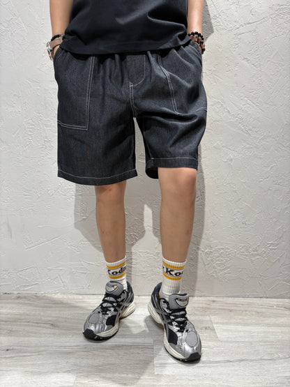 Denim Line Shorts