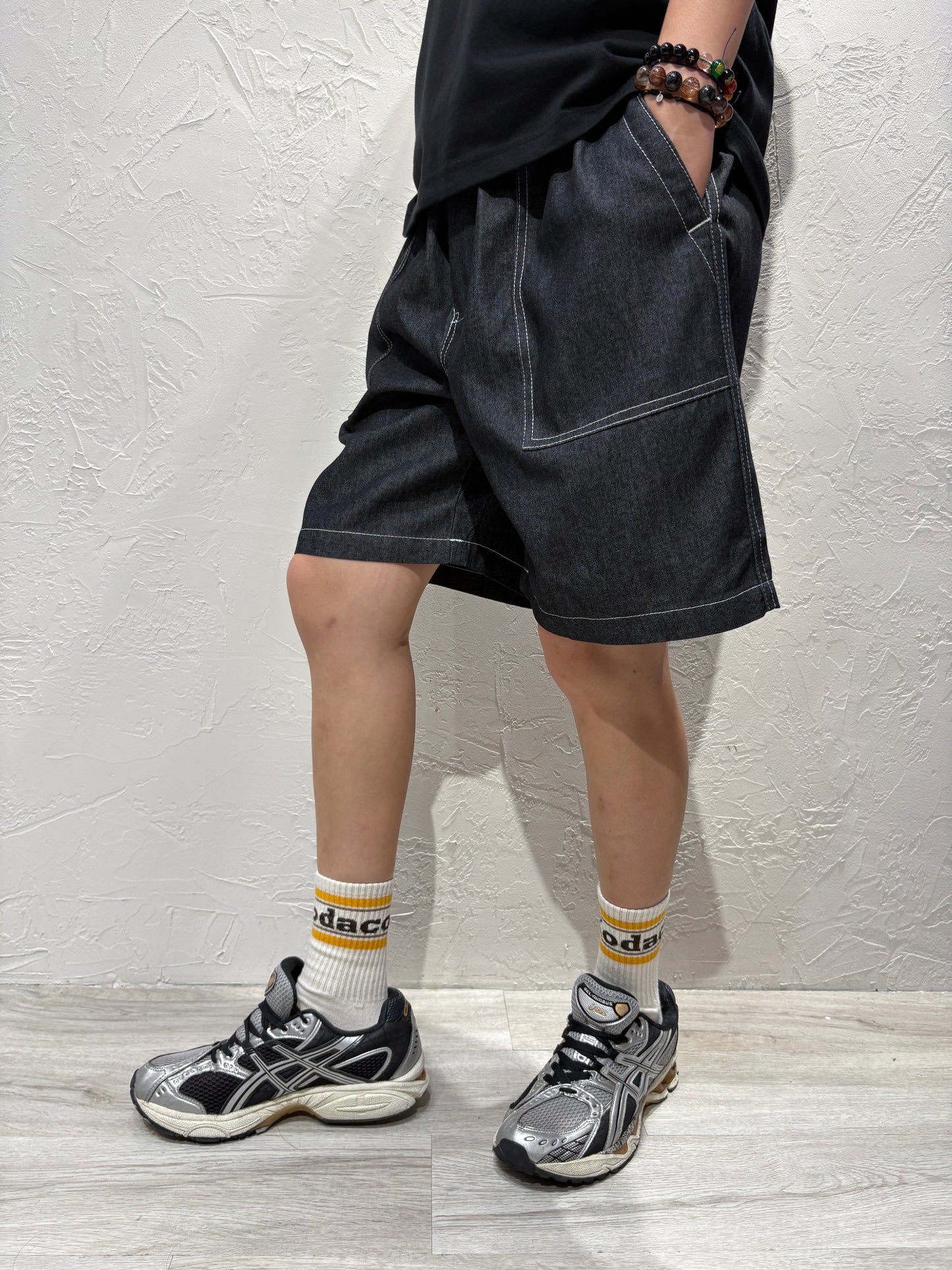 Denim Line Shorts