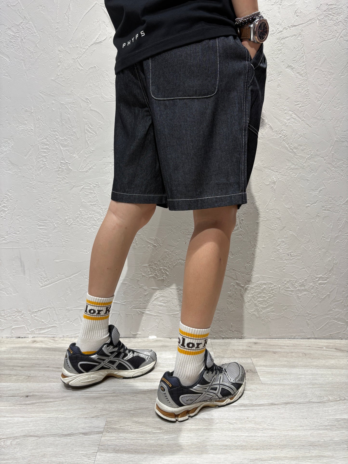 Denim Line Shorts