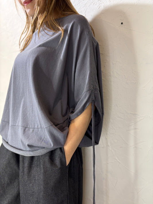 Ribbon Bat Sleeves Top