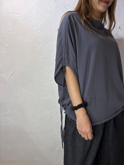 Ribbon Bat Sleeves Top