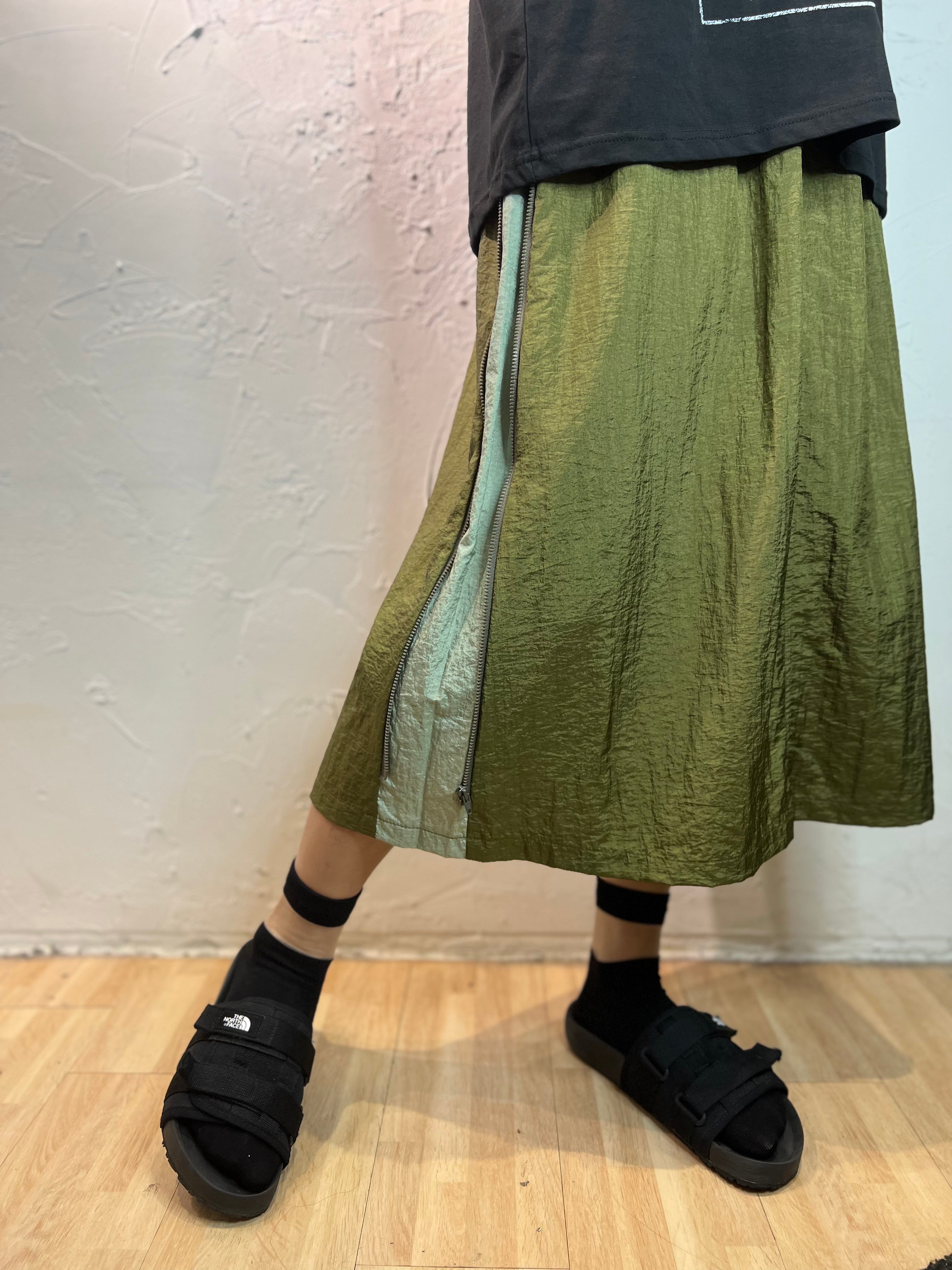 Zip Plain Color Skirt