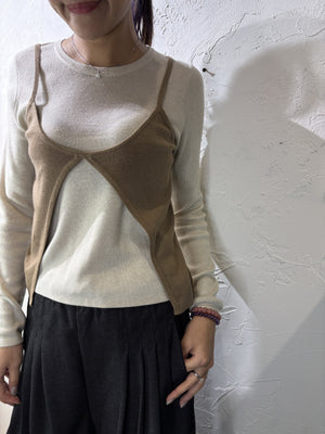 Fake Bra Knit Top