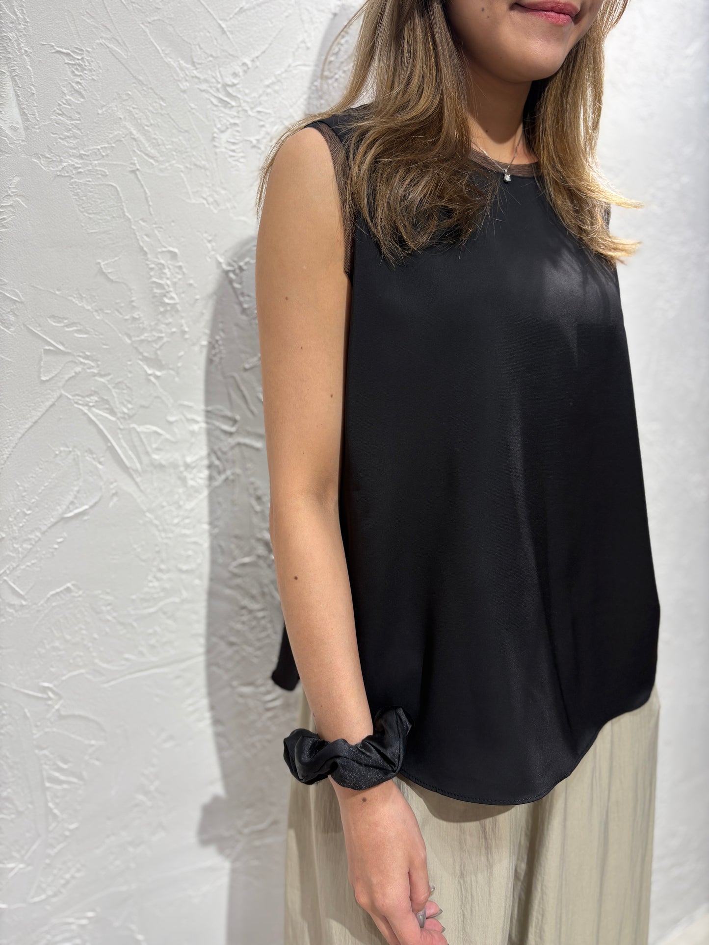 Lace Collar Sleeves Vest