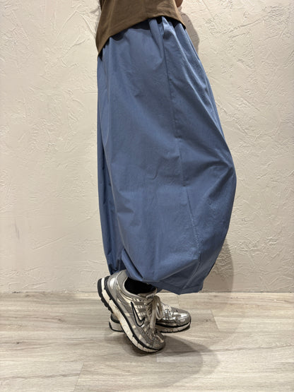 Pleated Hem Wide Legs Pants