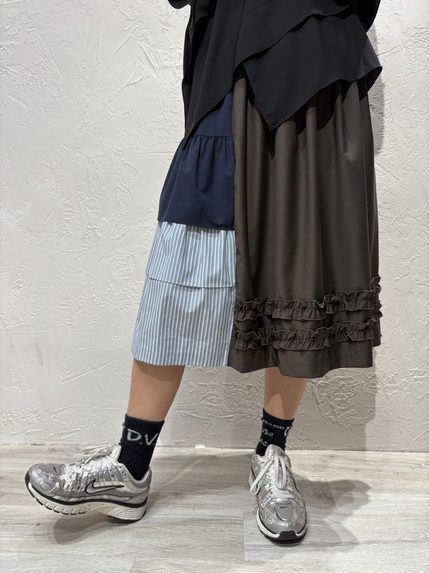Patchwork Ruffle Skirt