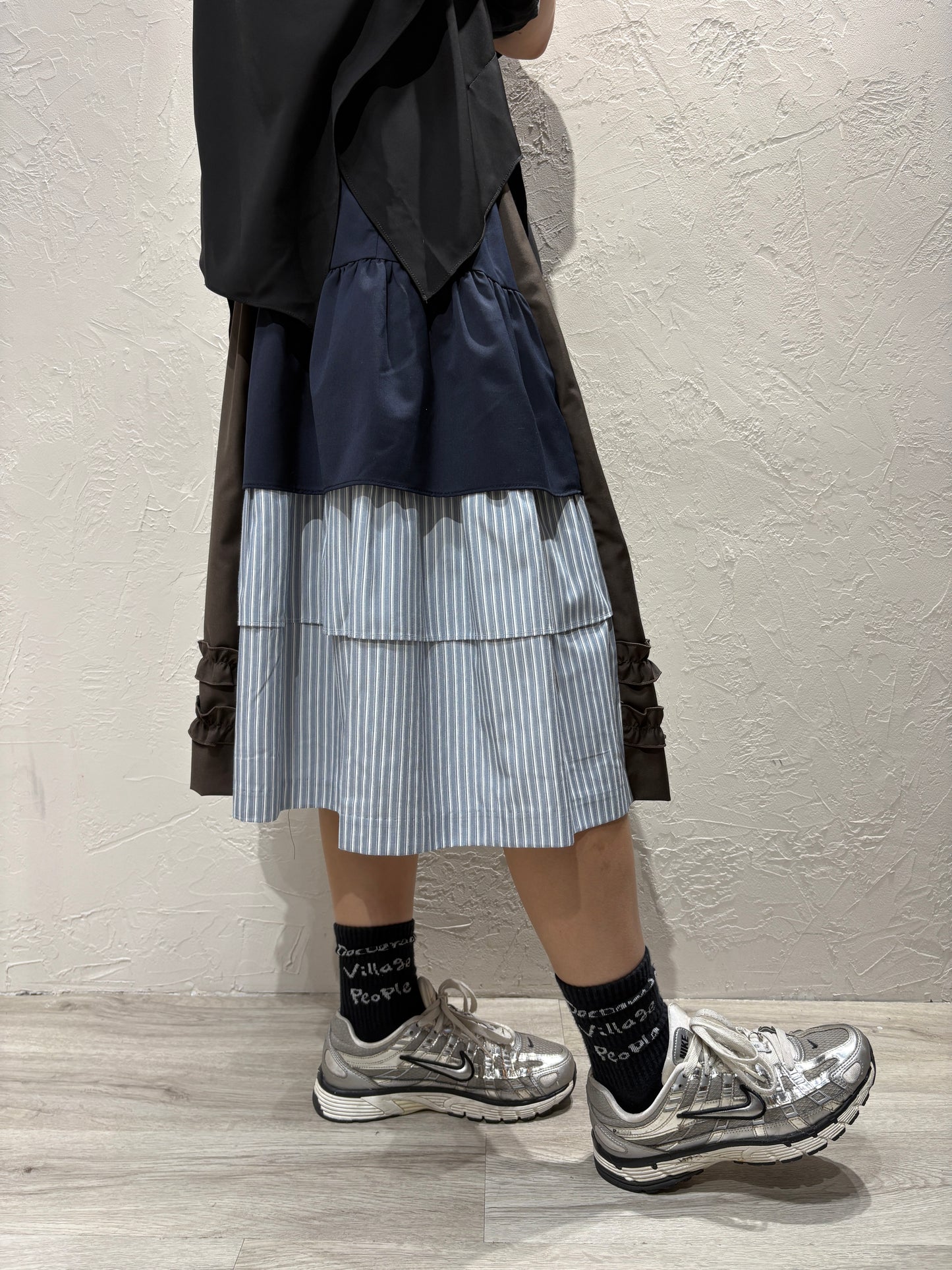 Patchwork Ruffle Skirt