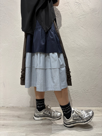 Patchwork Ruffle Skirt