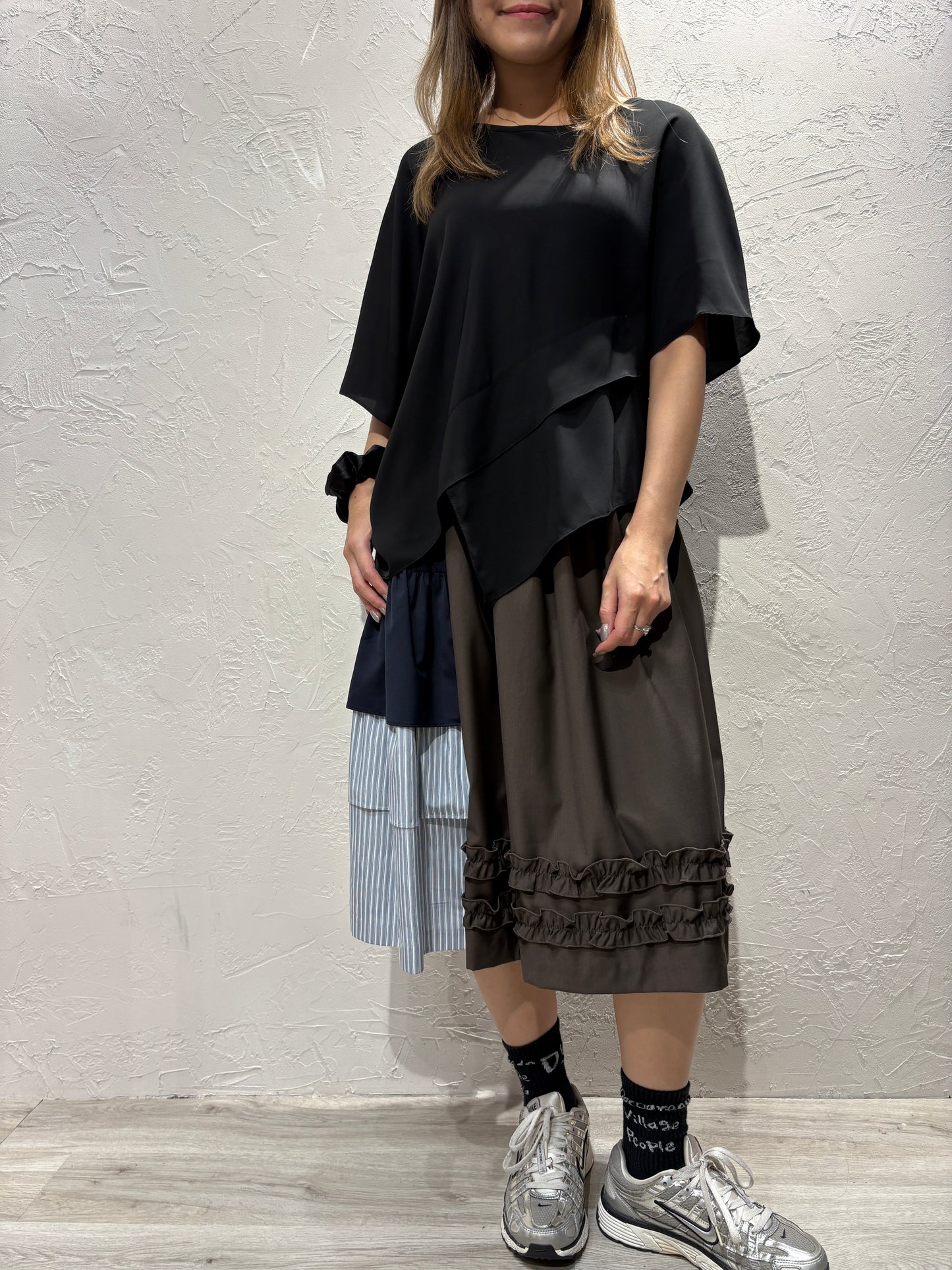 Patchwork Ruffle Skirt