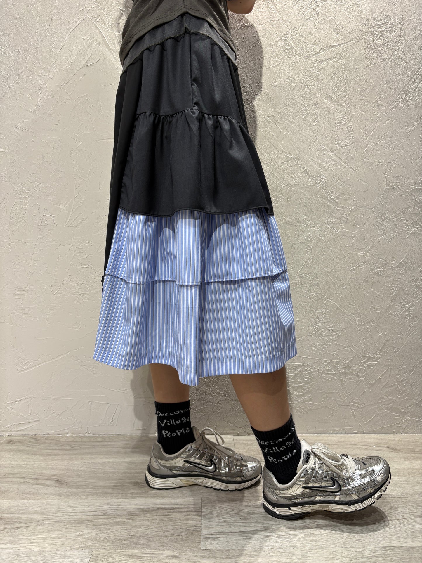 Patchwork Ruffle Skirt