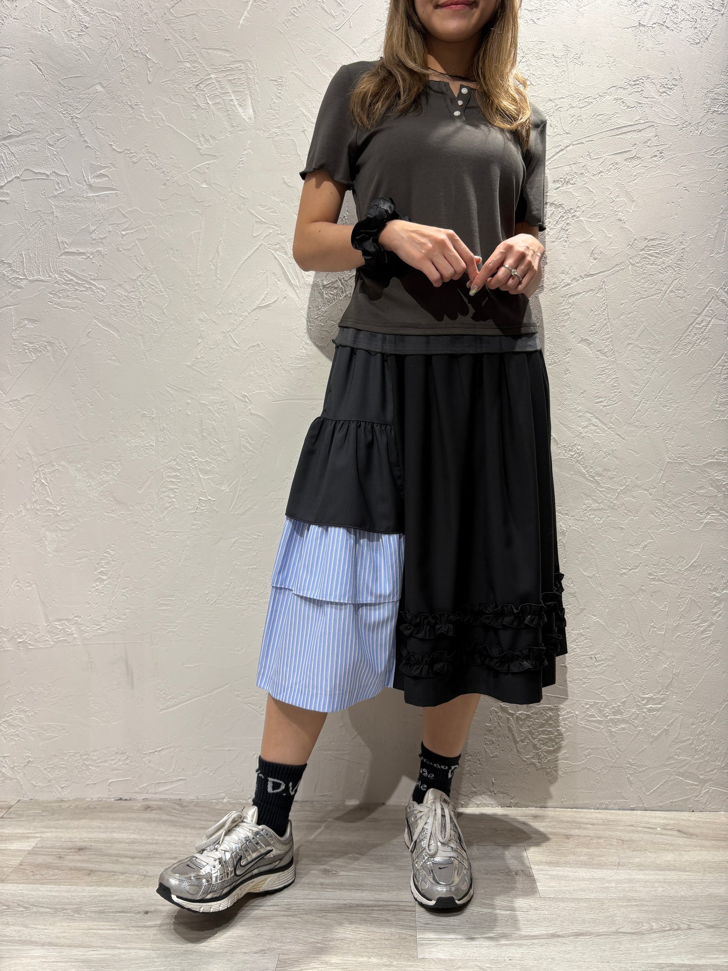 Patchwork Ruffle Skirt