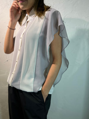 Embroidery Collar Shirt