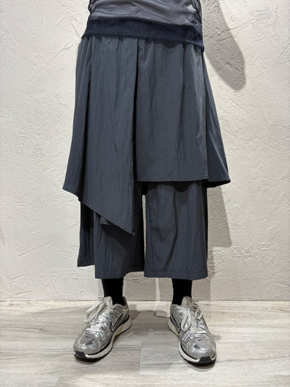 Layer Skirt-like Pants
