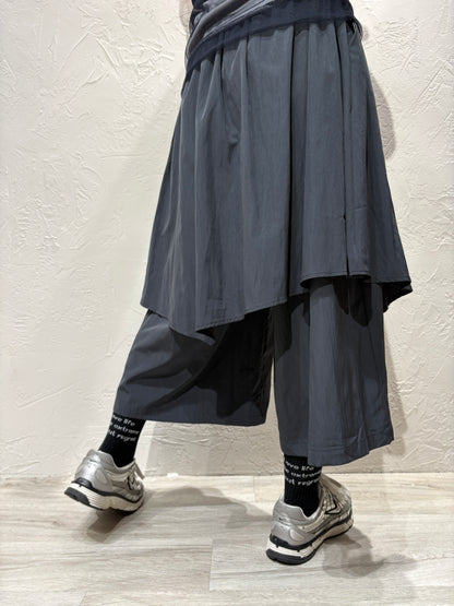 Layer Skirt-like Pants