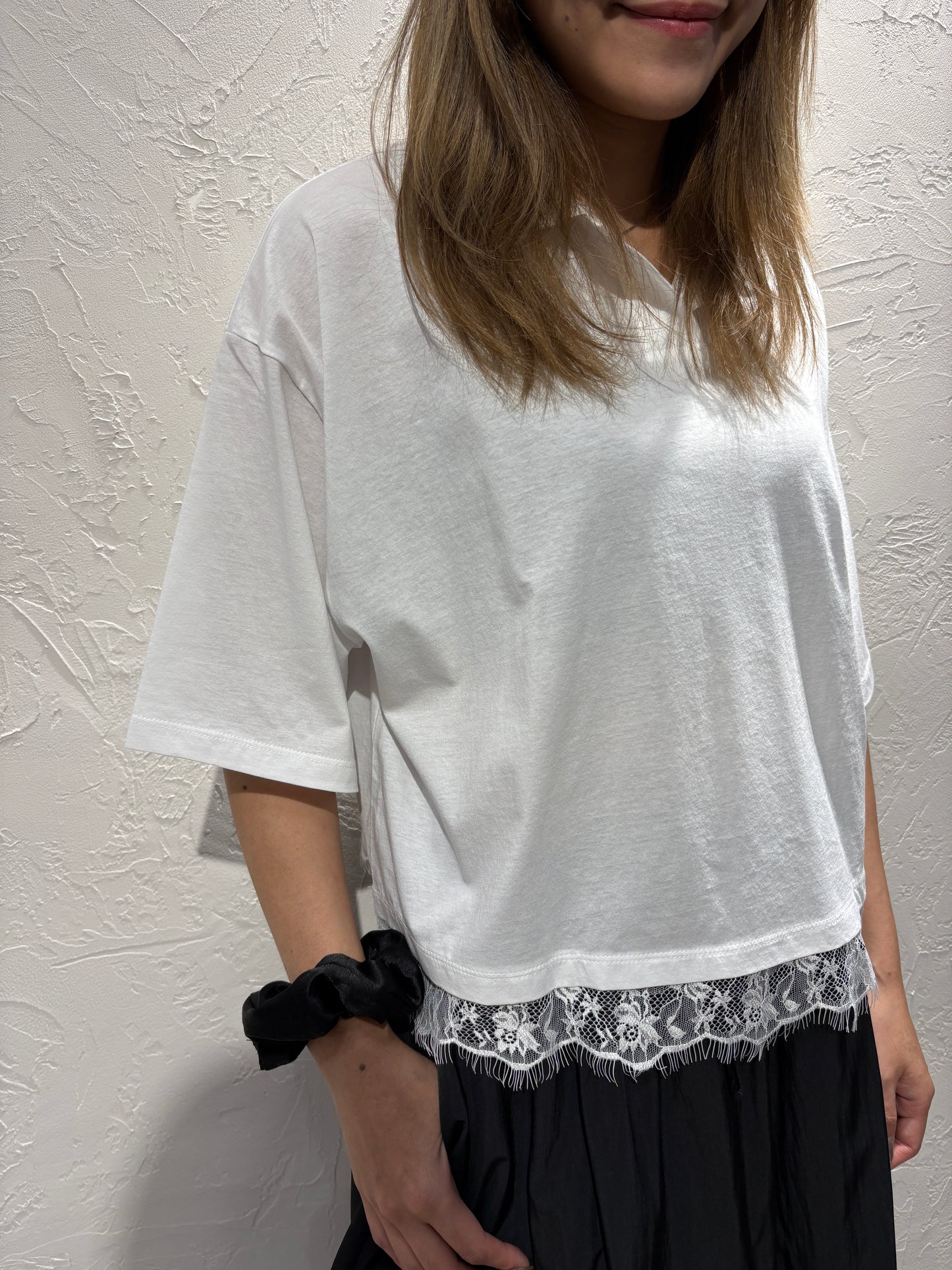 Lace V Collar Top