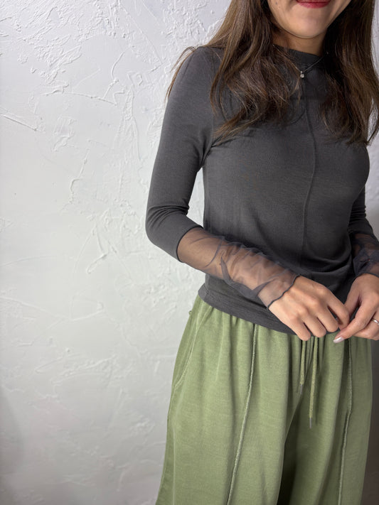 Lace Sleeves Top