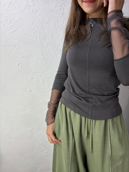 Lace Sleeves Top