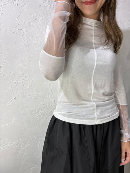 Lace Sleeves Top