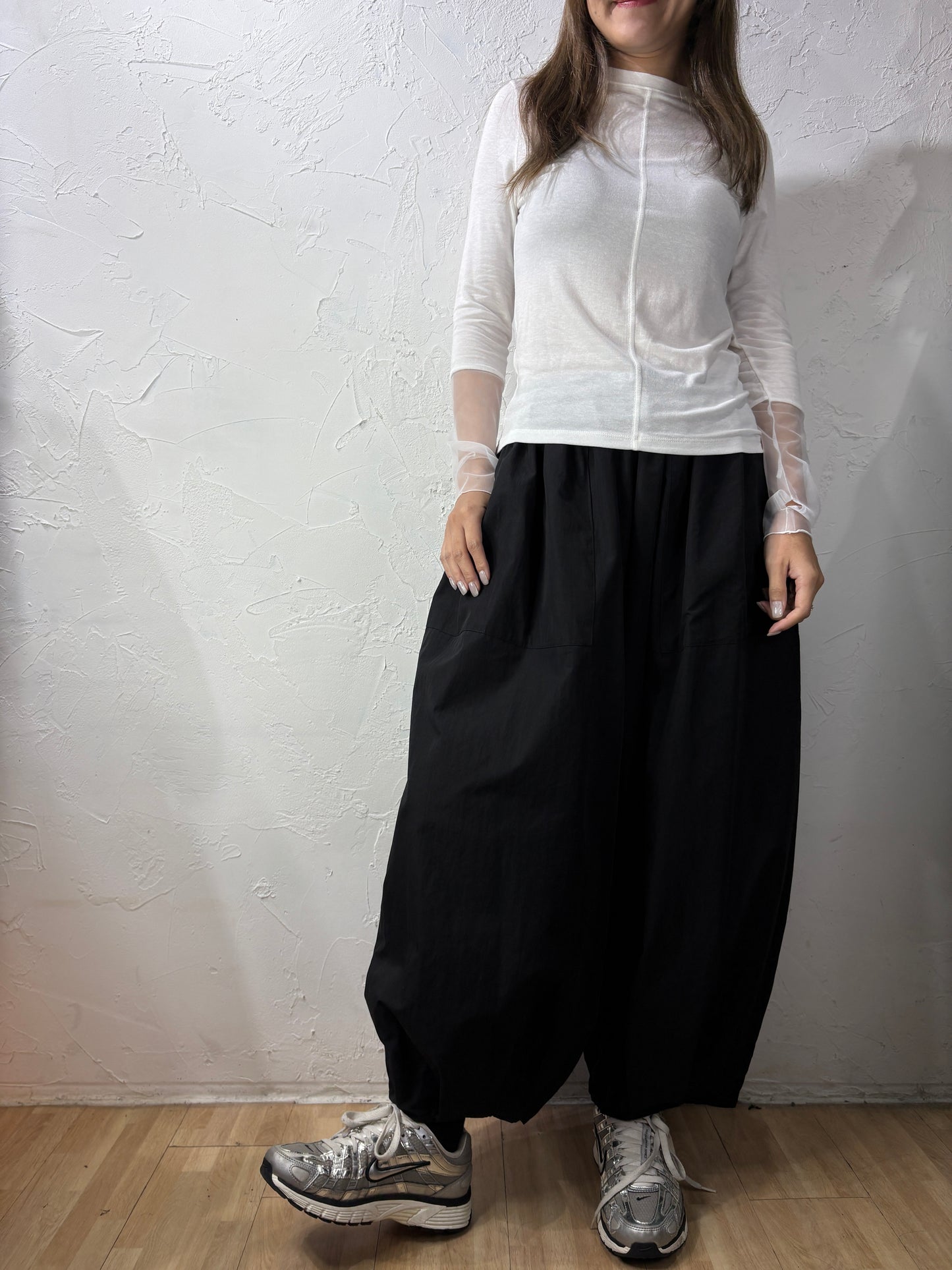 Bubble Wide Legs Pants