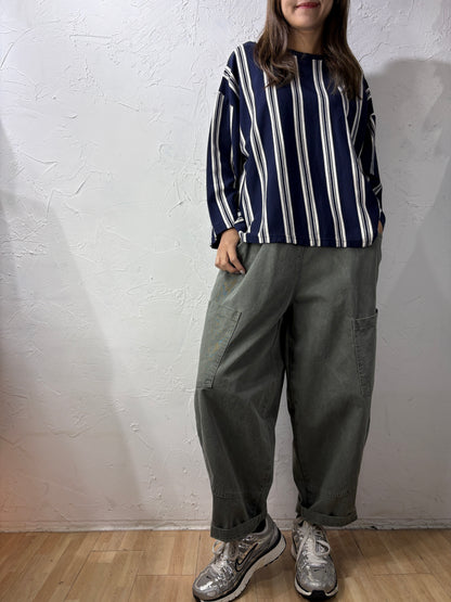 Stripes Long Sleeves Top