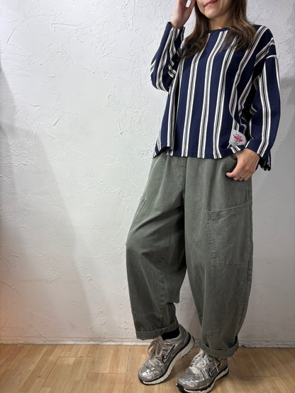 Stripes Long Sleeves Top