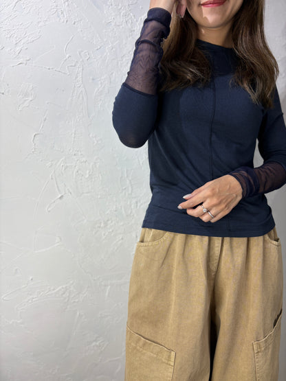 Lace Sleeves Top