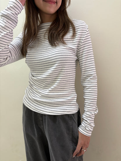 Stripes Long Sleeves Top