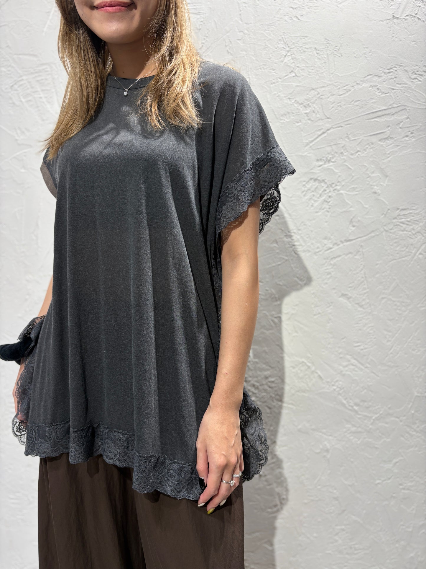 Lace Two-tone Vest Top