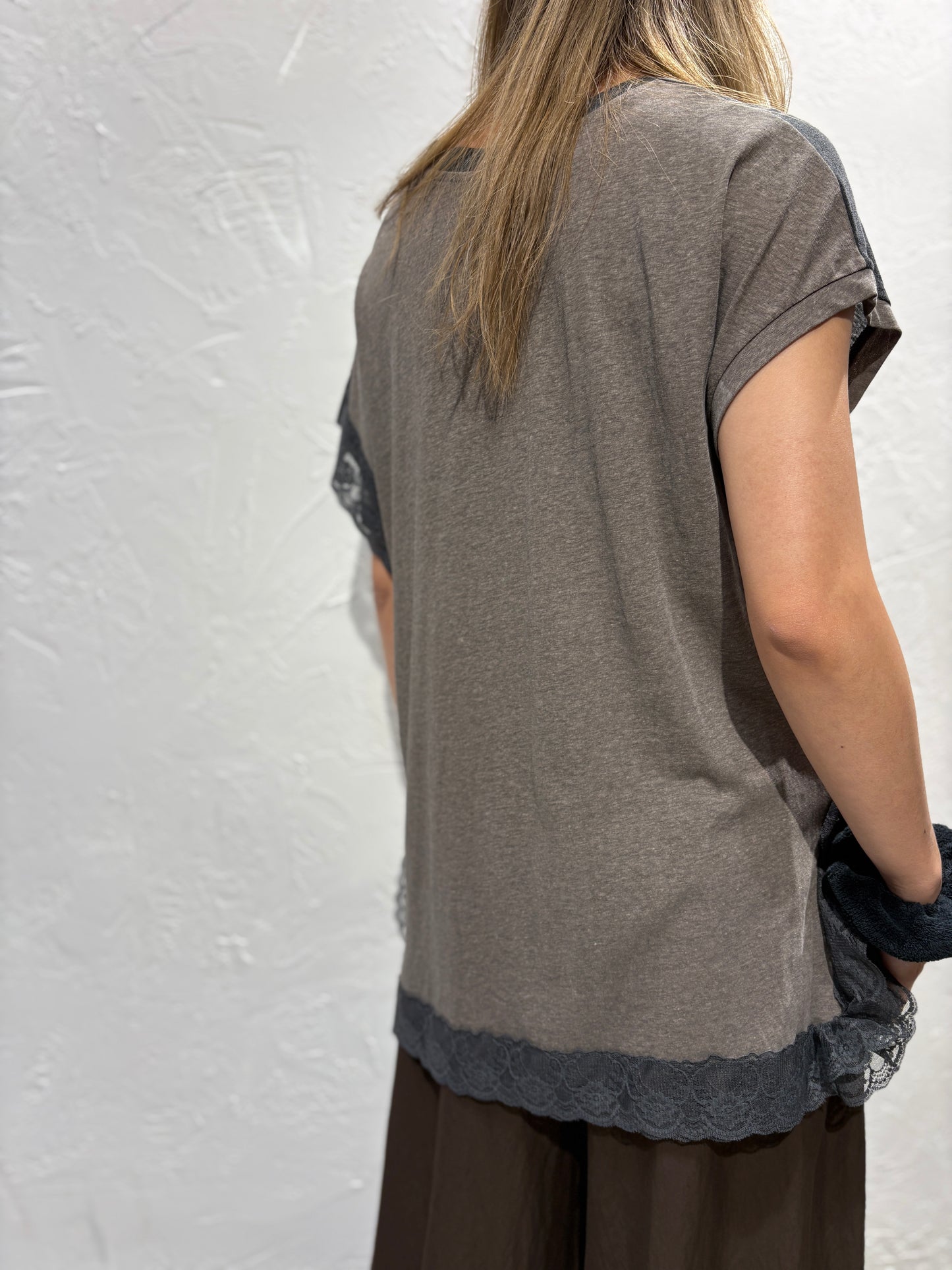 Lace Two-tone Vest Top