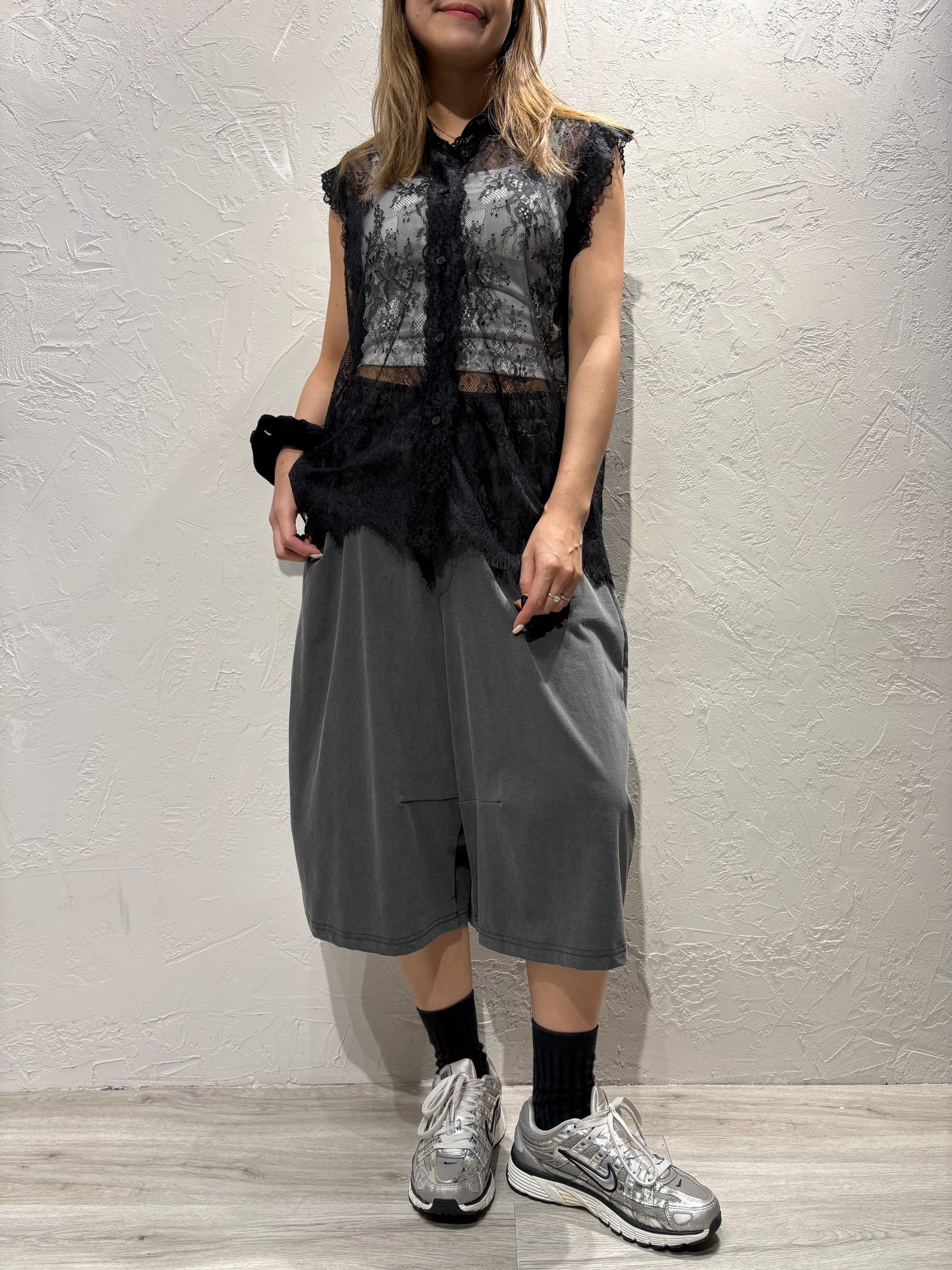 Lace See Through Vest