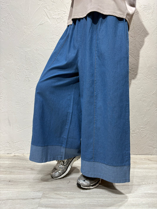 Two-tone Color Jeans