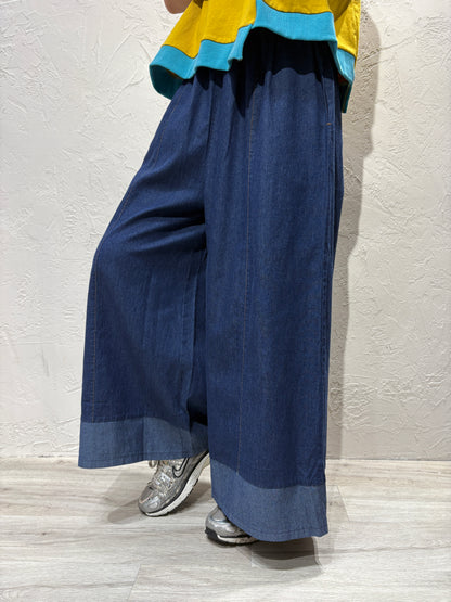 Two-tone Color Jeans