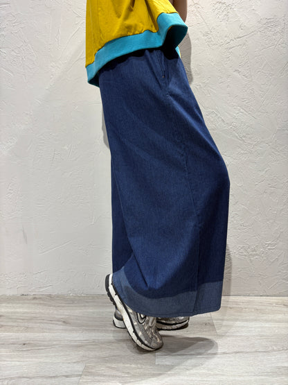 Two-tone Color Jeans