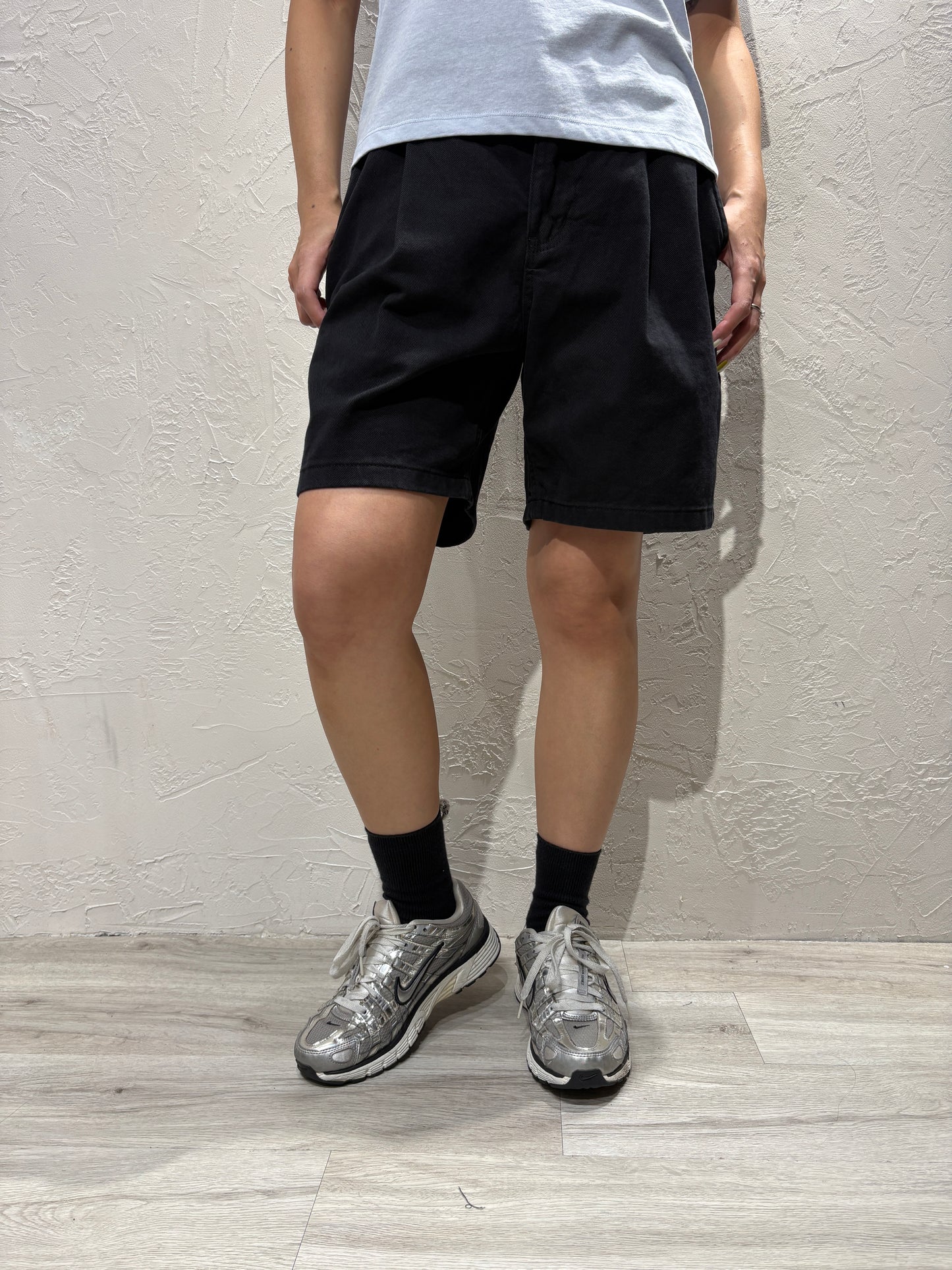 Zip Denim Shorts