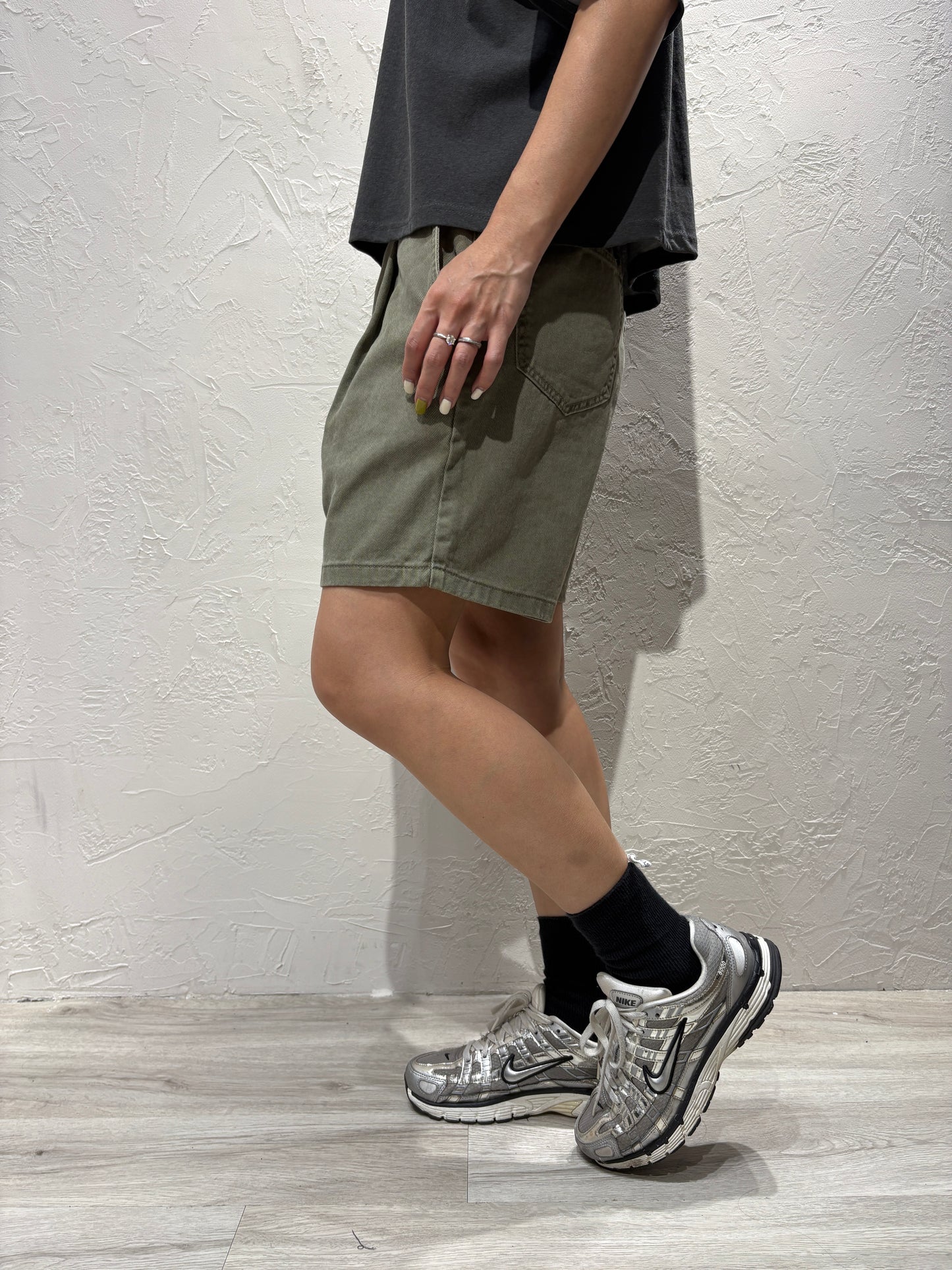 Zip Denim Shorts