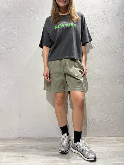 Zip Denim Shorts