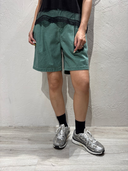 Zip Denim Shorts