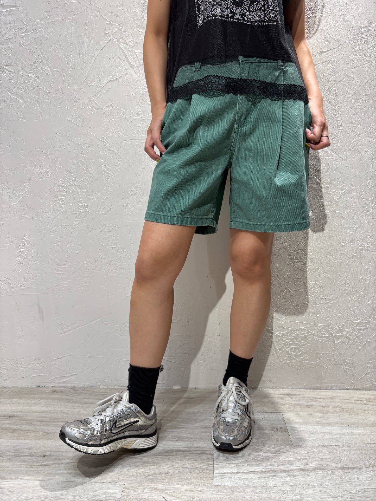 Zip Denim Shorts
