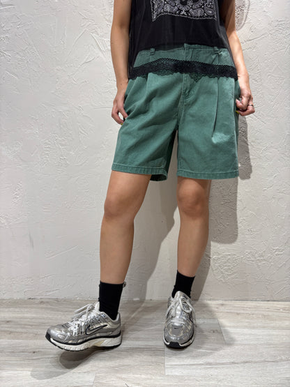 Zip Denim Shorts