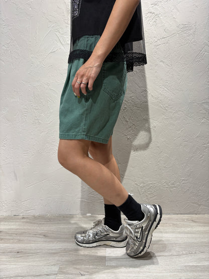 Zip Denim Shorts