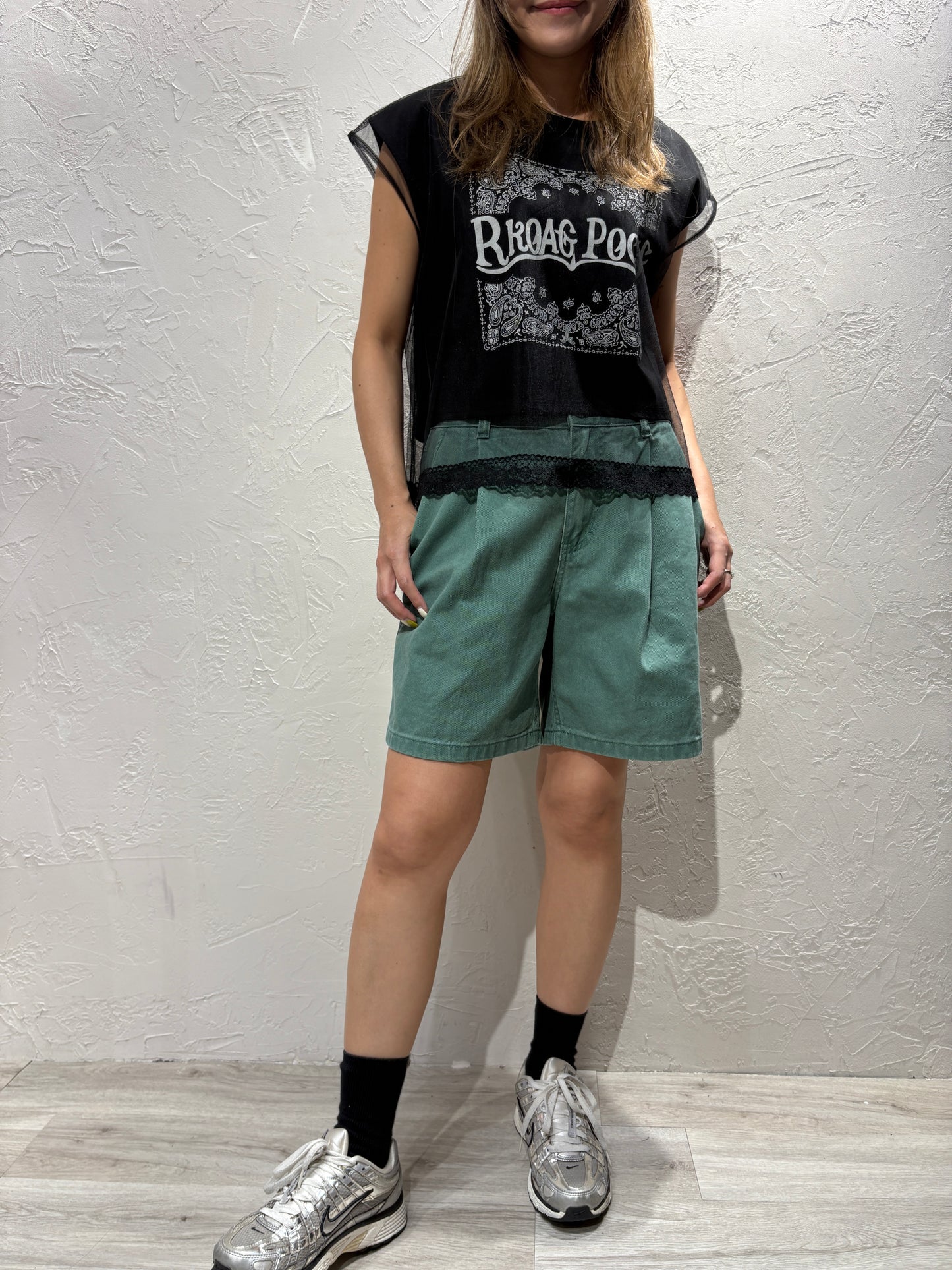 Zip Denim Shorts