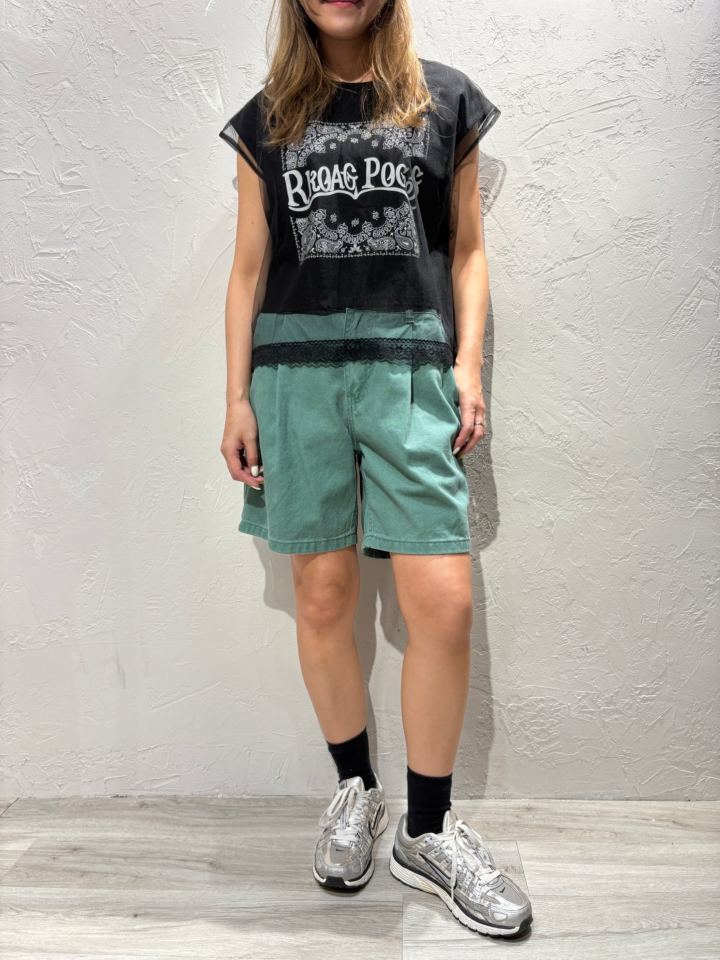 Zip Denim Shorts